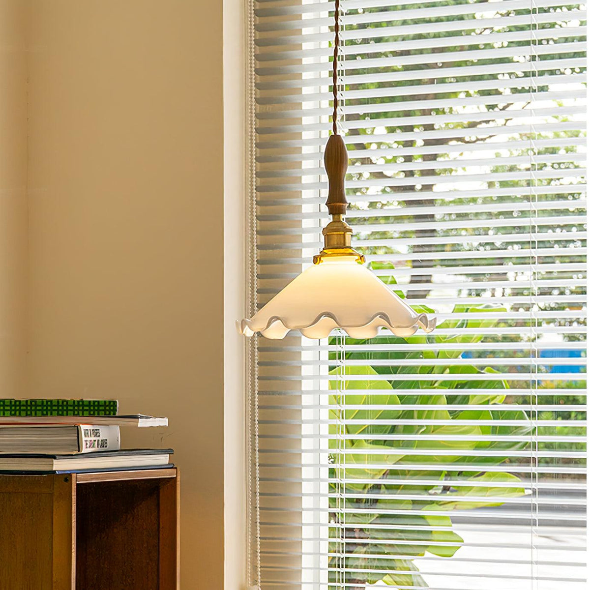 Maribelle Flower Petals Swag Pendant Lamp