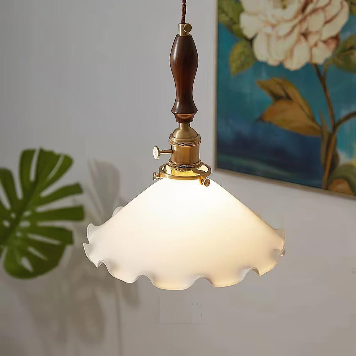 Maribelle Flower Petals Swag Pendant Lamp
