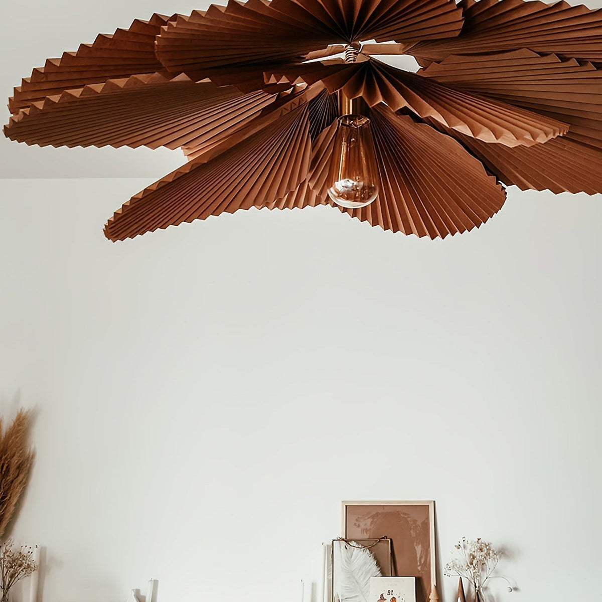 Wedugil Folded Leaf Lotus Pendant Lamp Paper