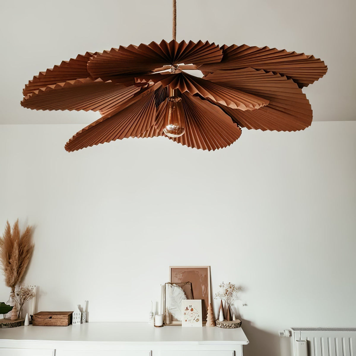 Wedugil Folded Leaf Lotus Pendant Lamp Paper