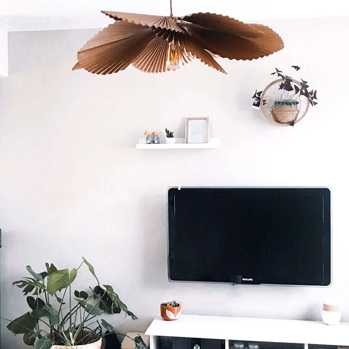 Wedugil Folded Leaf Lotus Pendant Lamp Paper