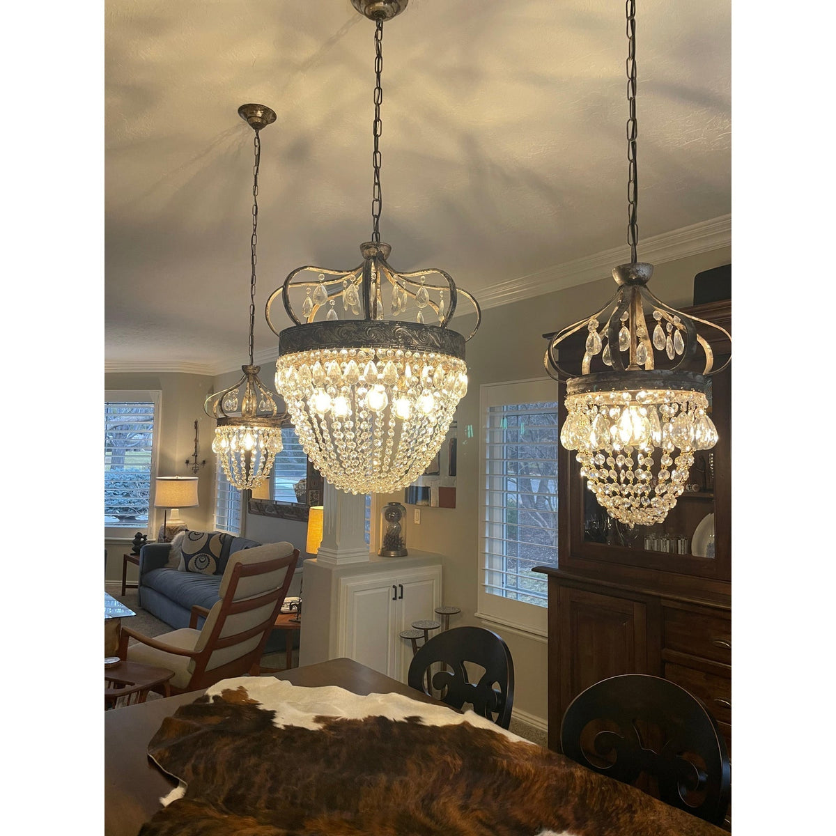 Abella Tear Drop Crystal Chandelier-Relic Pieces