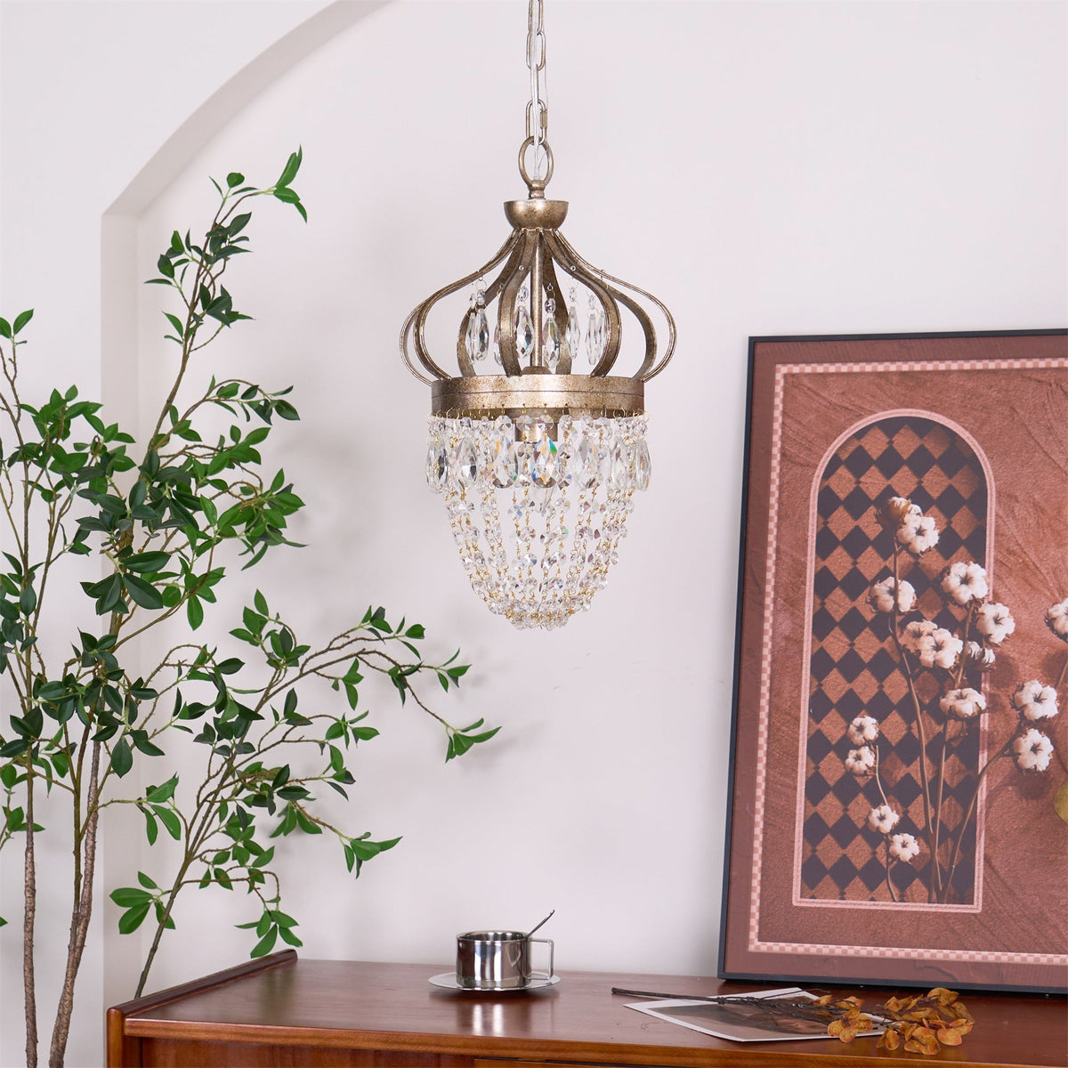 Abella Tear Drop Crystal Chandelier-Relic Pieces