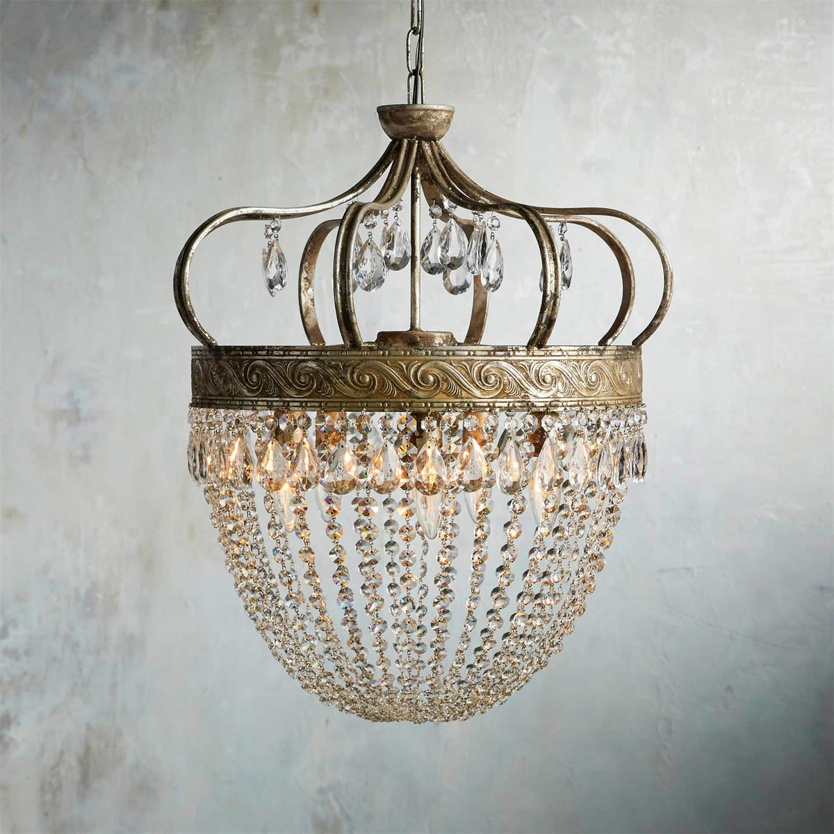 Abella Tear Drop Crystal Chandelier-Relic Pieces