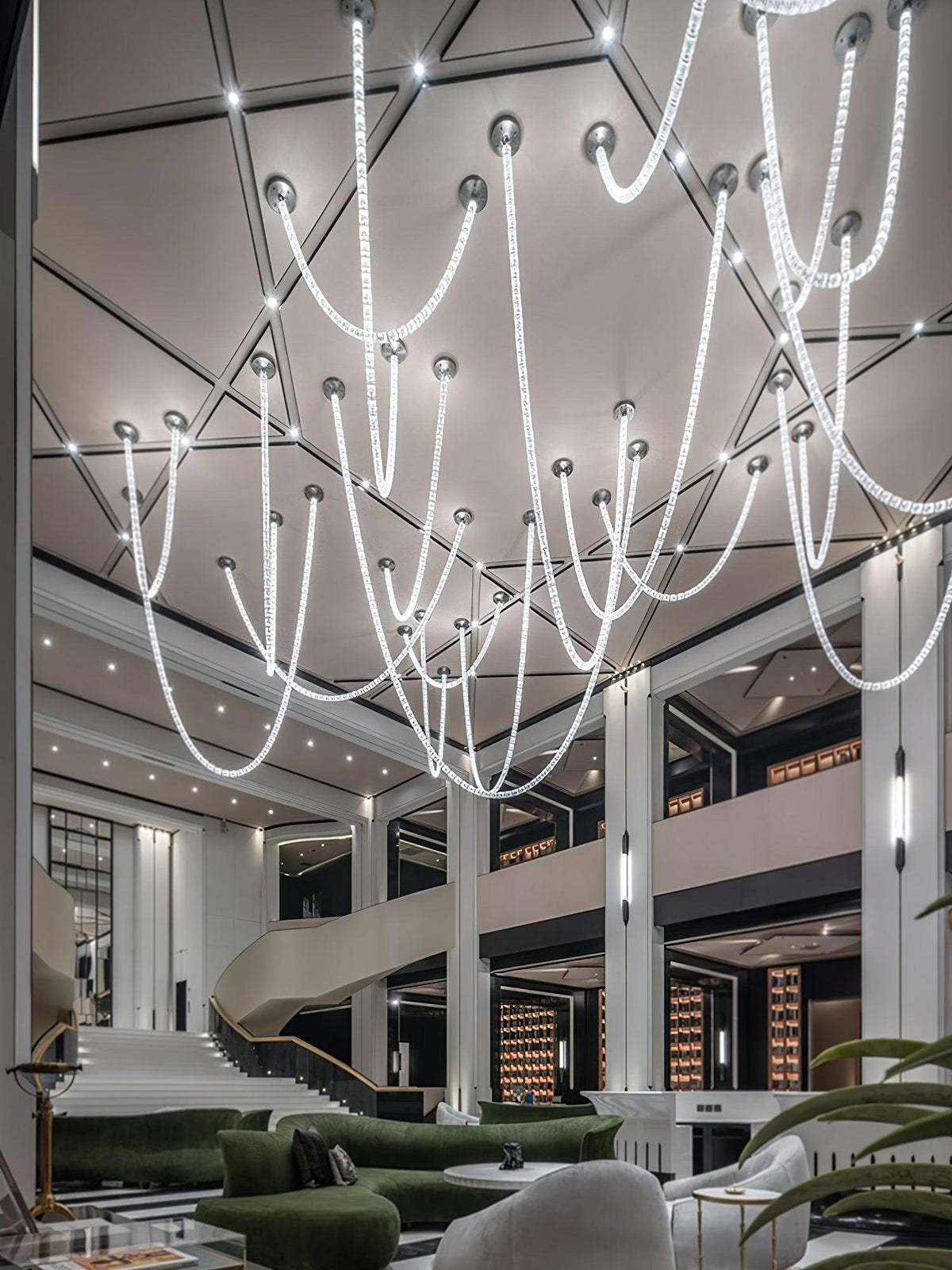 Cascade Modern Acrylic Chandelier