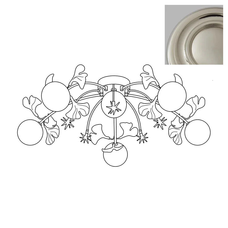 Liorarel Gingko Glass Ball Ceiling Light