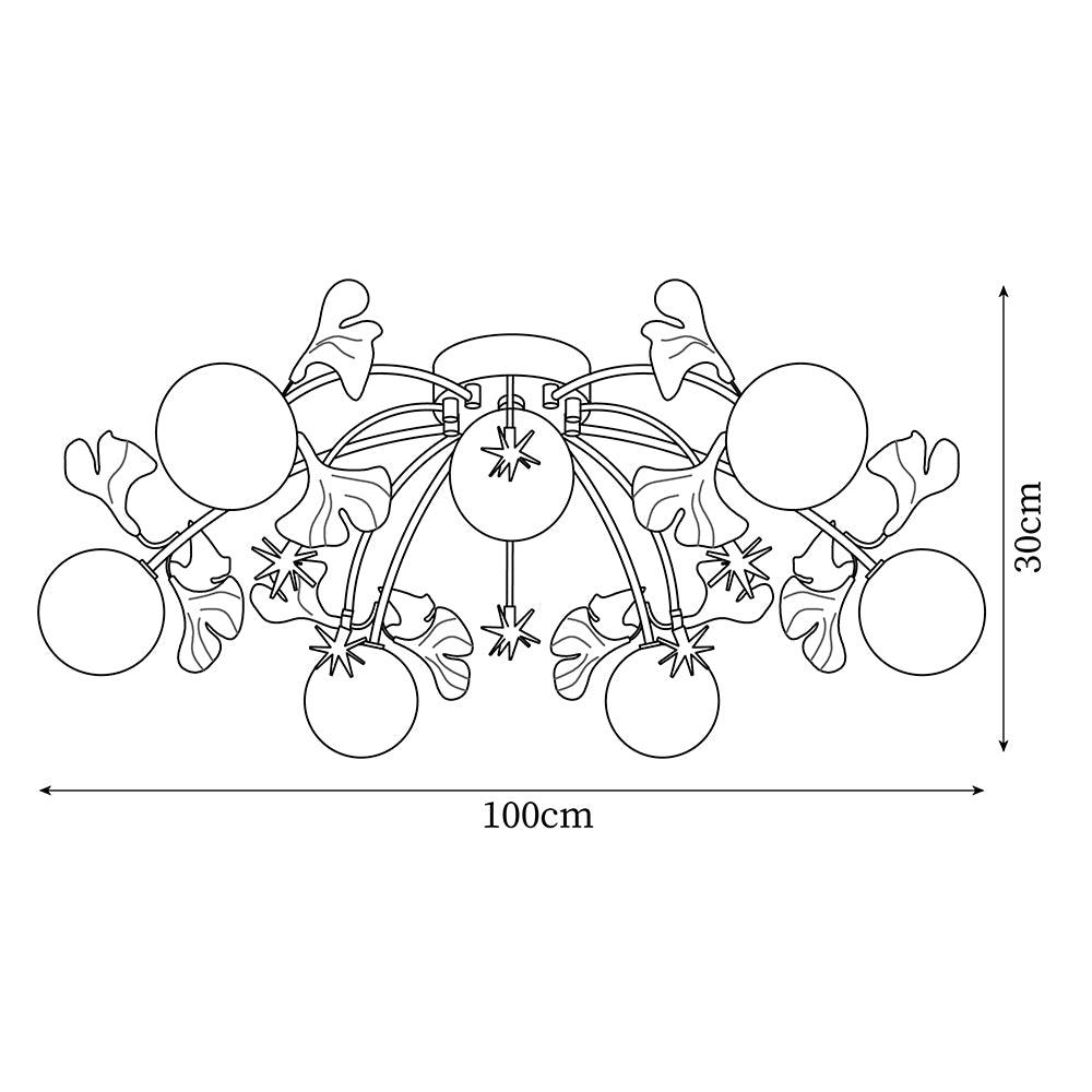 Liorarel Gingko Glass Ball Ceiling Light