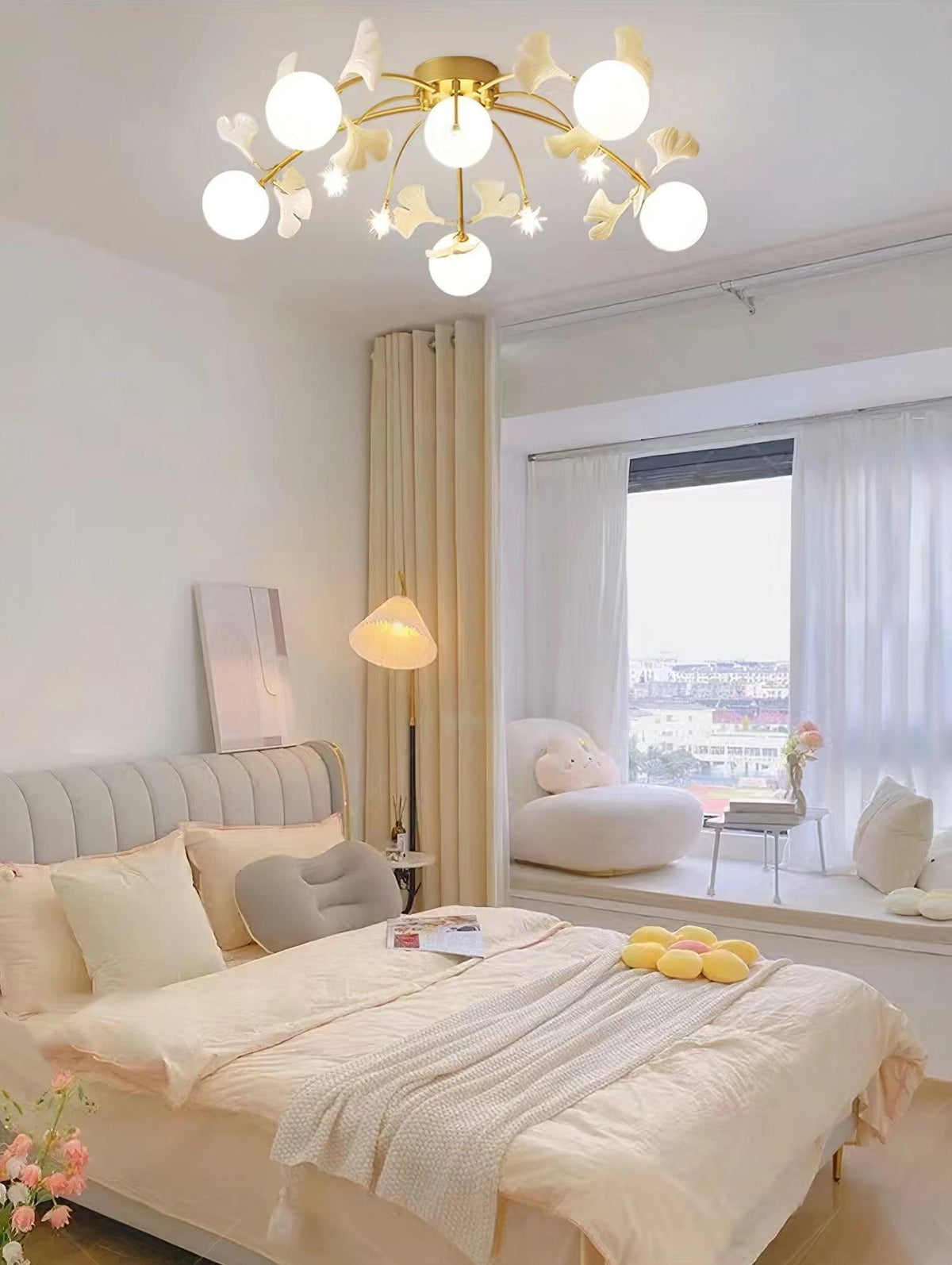 Liorarel Gingko Glass Ball Ceiling Light