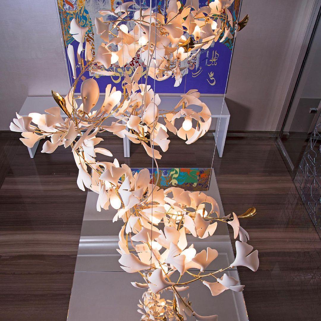Thalorienne Gingko Chandelier