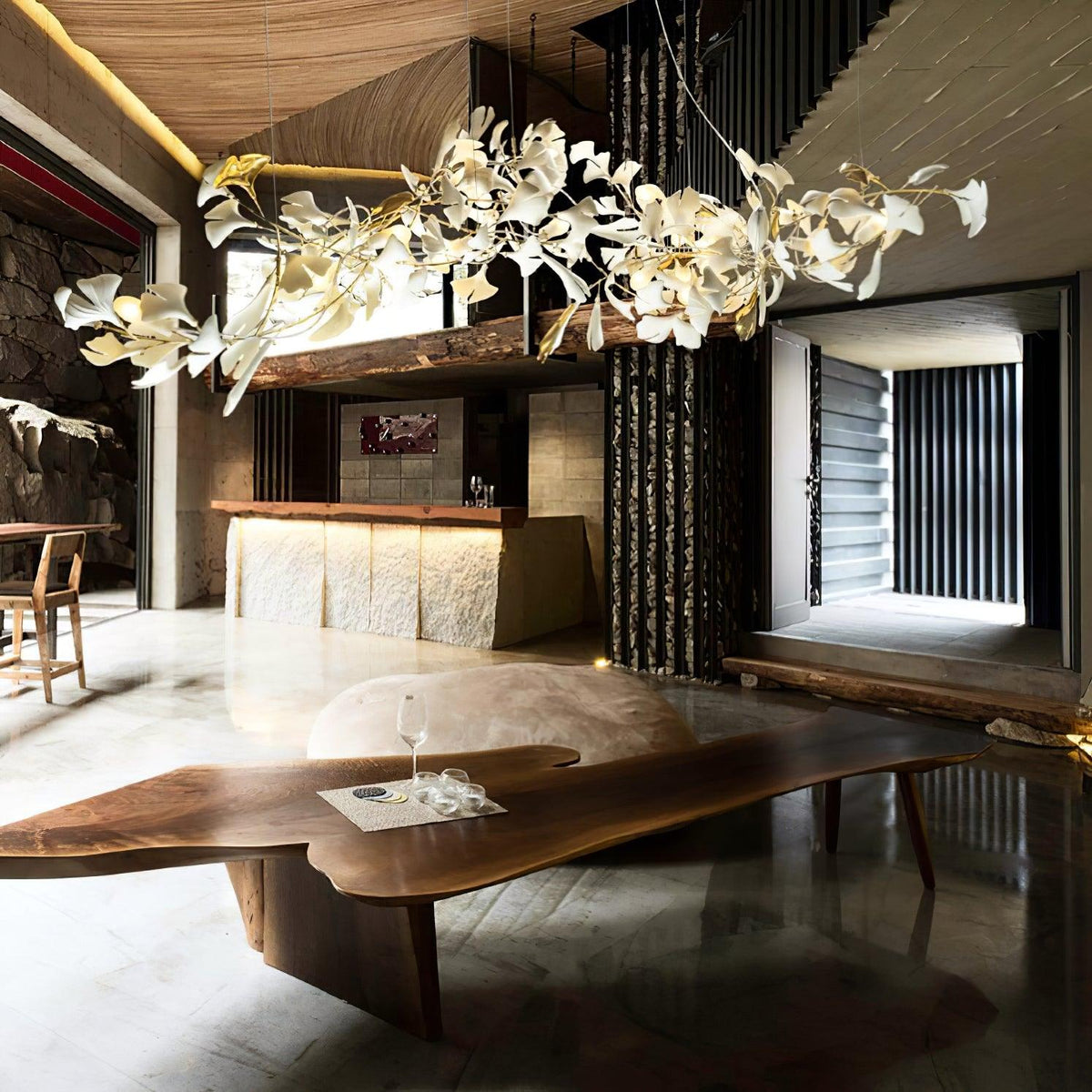 Thalorienne Gingko Chandelier