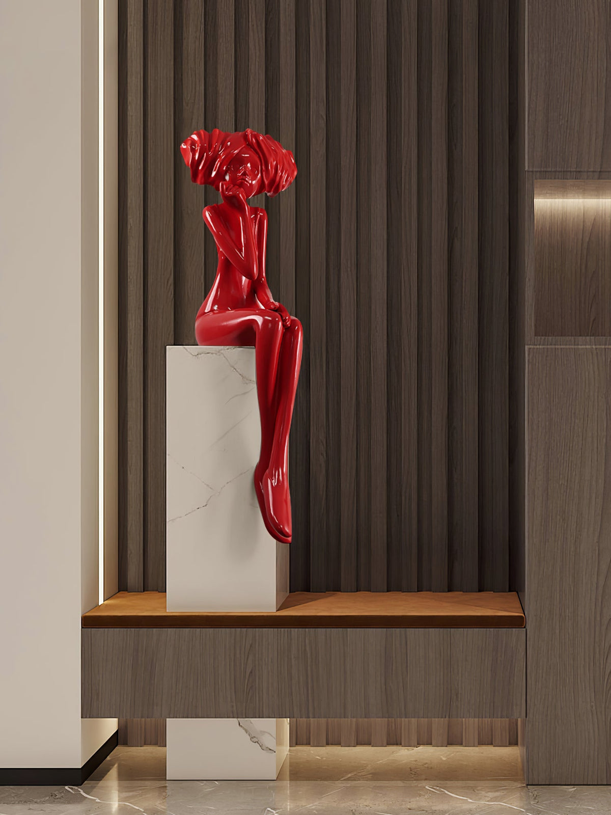 Meditating Girl Sculpture Ornament