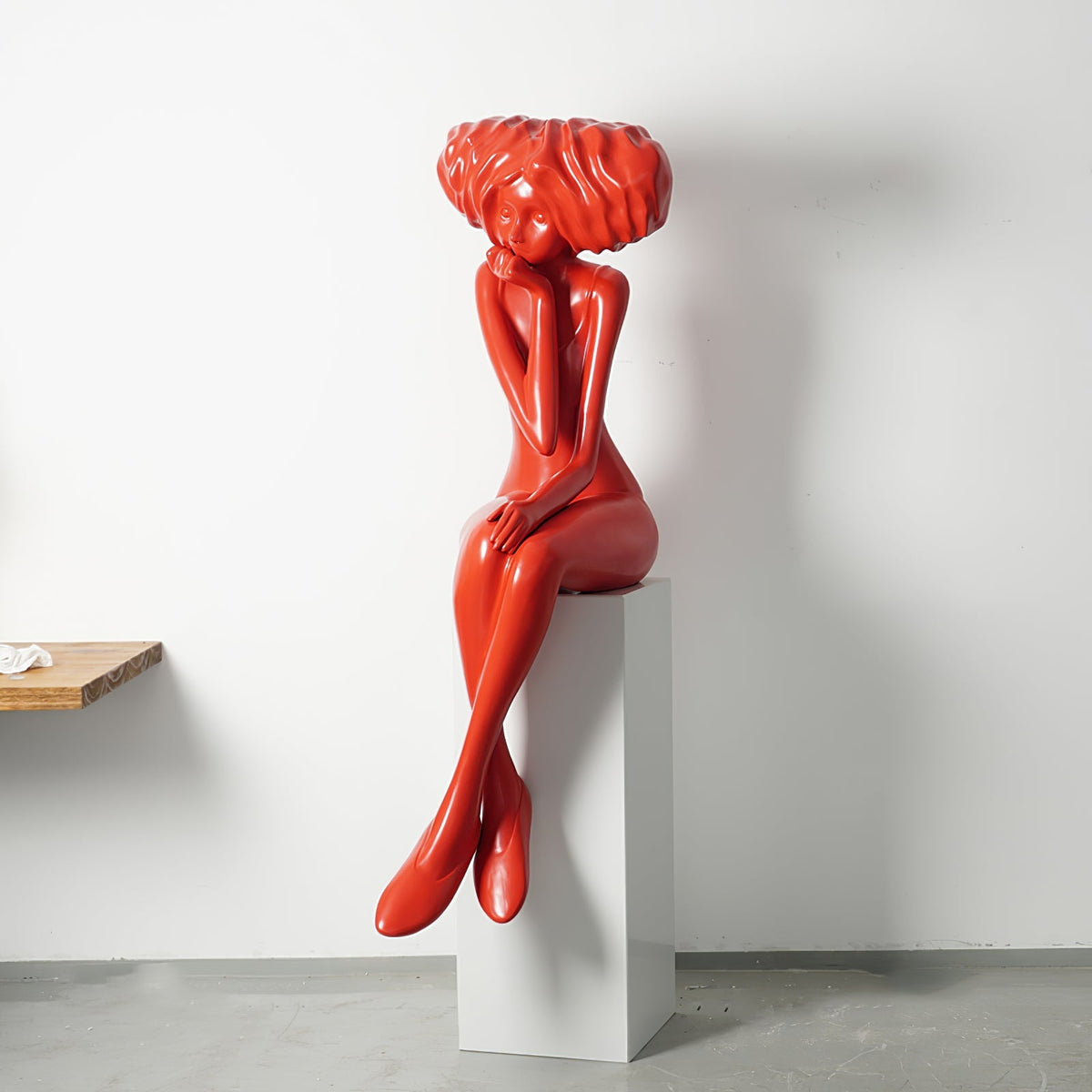 Meditating Girl Sculpture Ornament