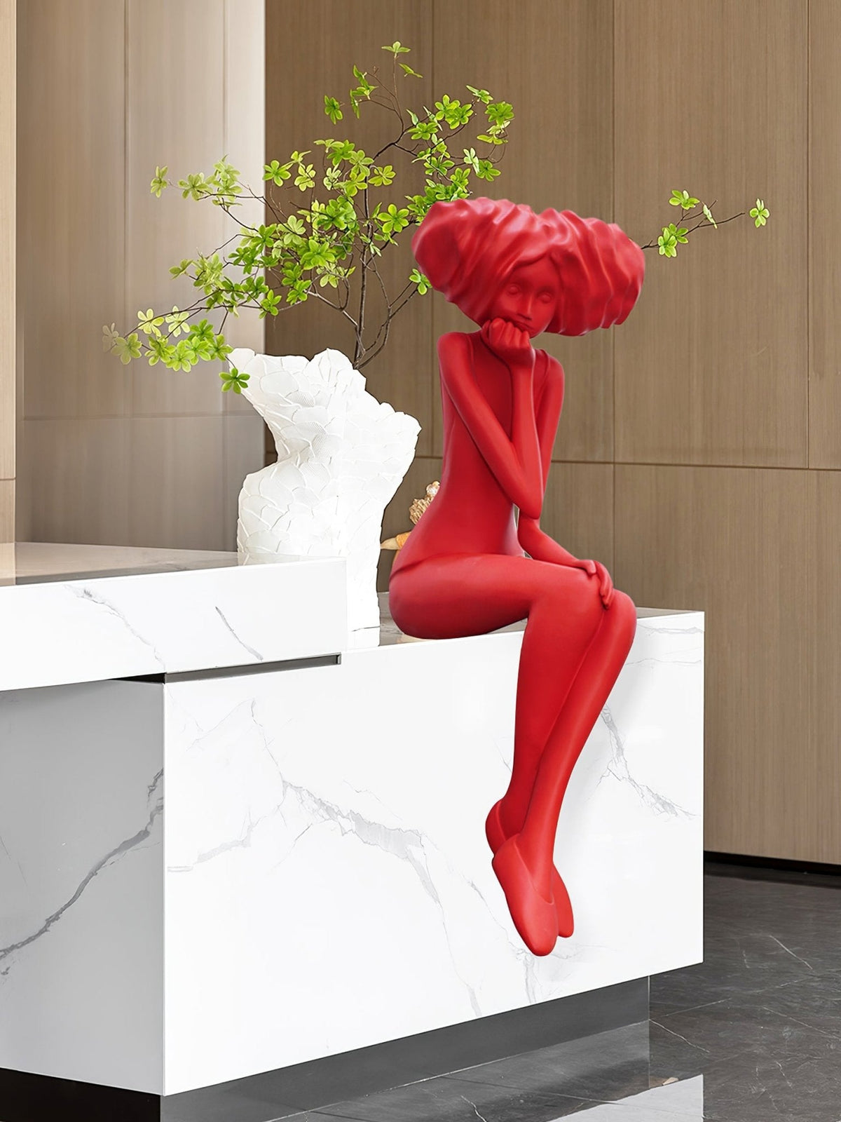Meditating Girl Sculpture Ornament