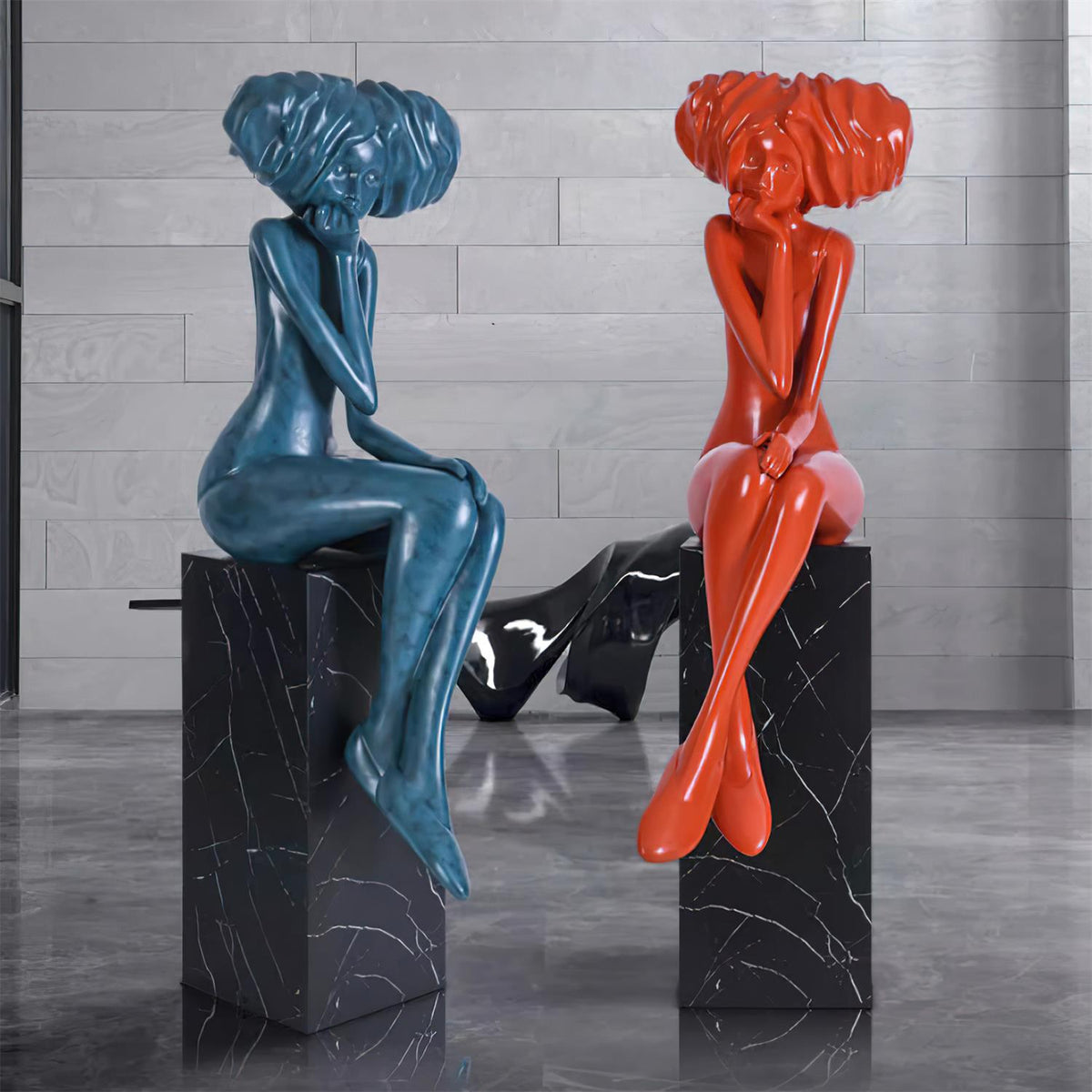 Meditating Girl Sculpture Ornament