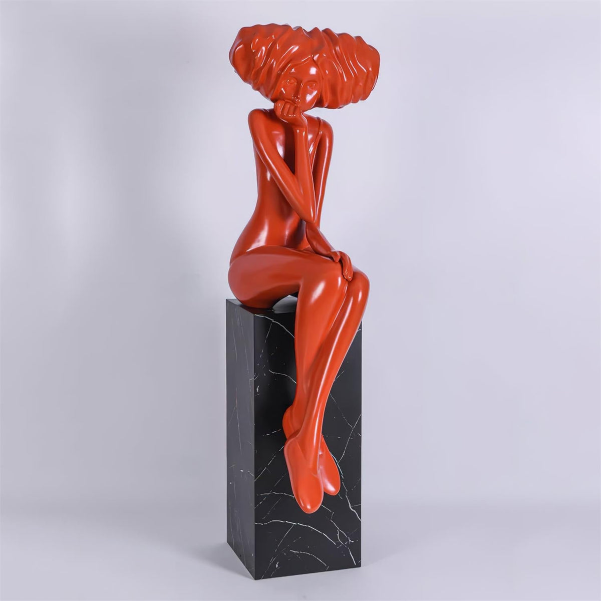 Meditating Girl Sculpture Ornament