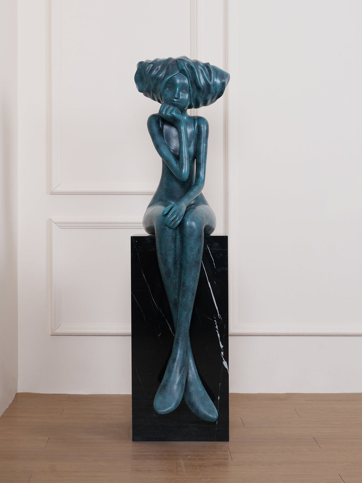 Meditating Girl Sculpture Ornament