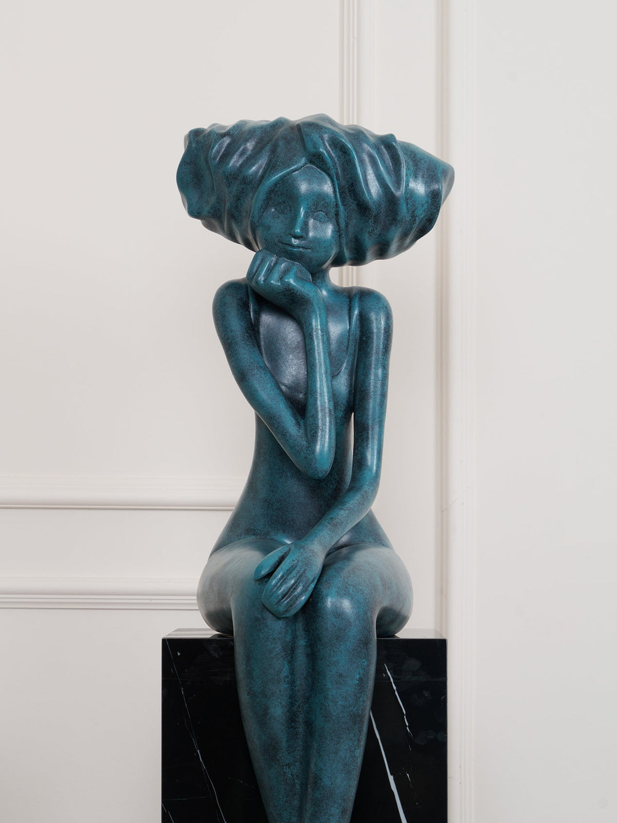Meditating Girl Sculpture Ornament