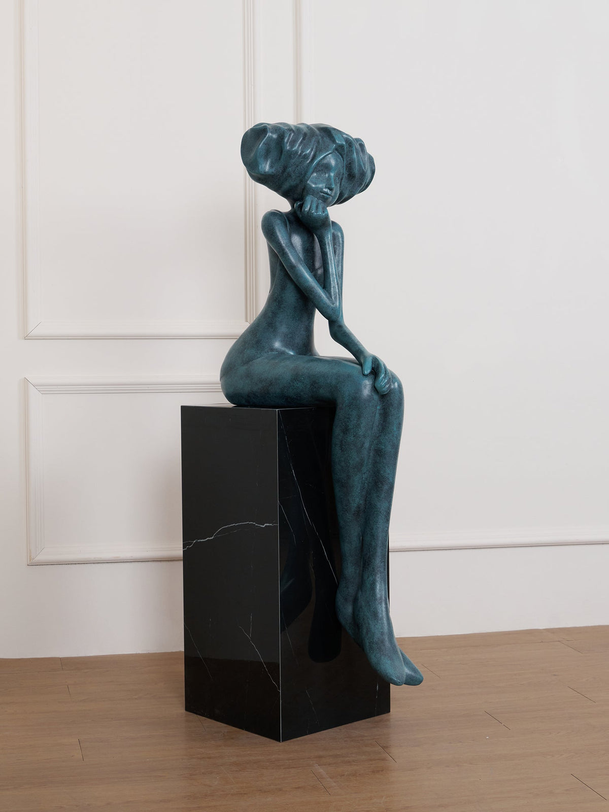 Meditating Girl Sculpture Ornament