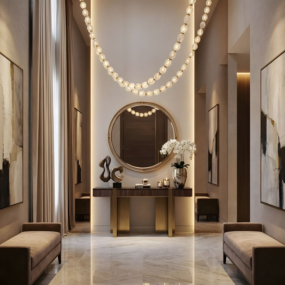 Rivière Crystal Garland Chandelier