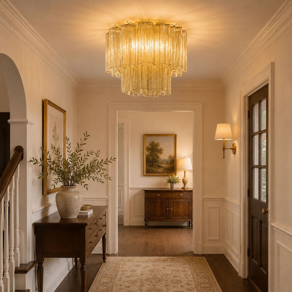 Orinwood Murano Tubes Flush Mount Ceiling Light