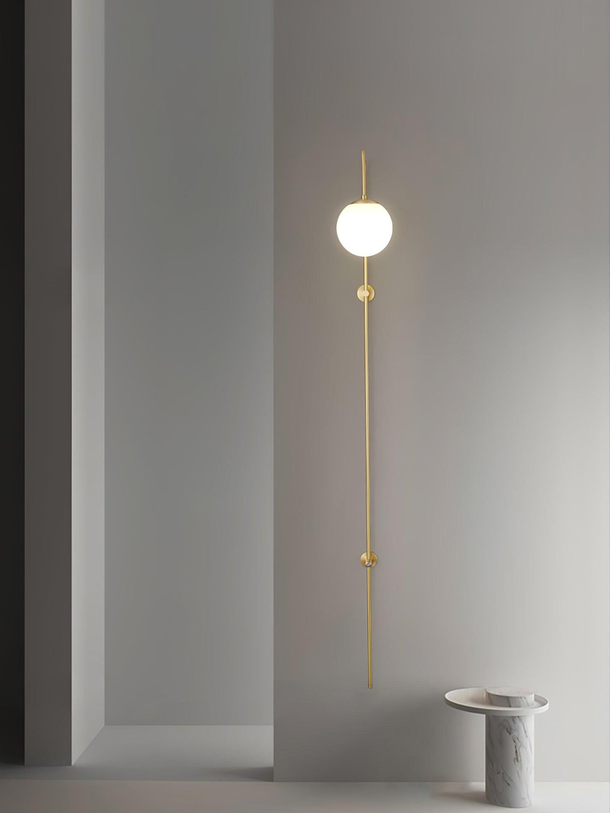 Casaaine Globe Brass Wall Sconce