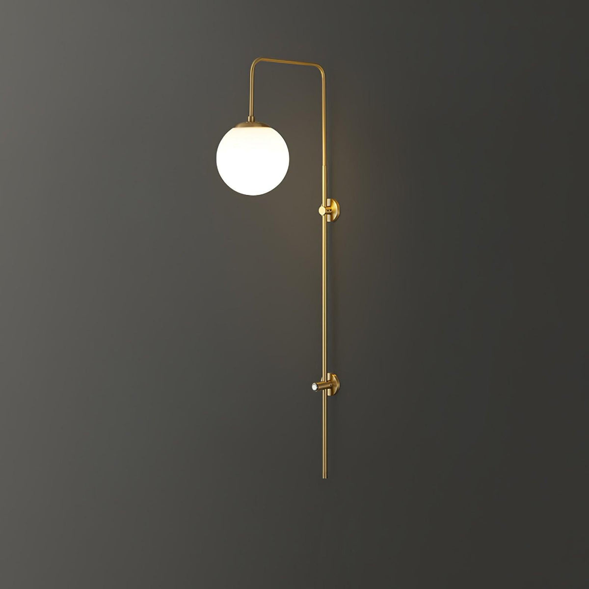 Casaaine Globe Brass Wall Sconce