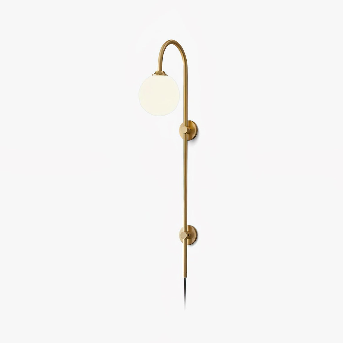 Solenne Globe Brass Plug-in Wall Sconce