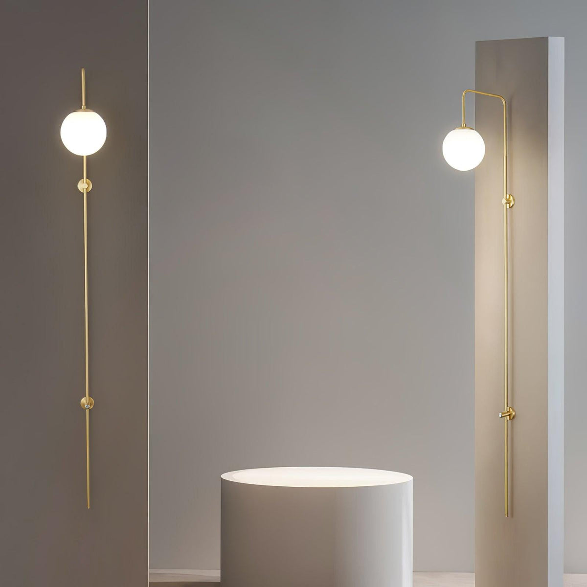 Casaaine Globe Brass Wall Sconce