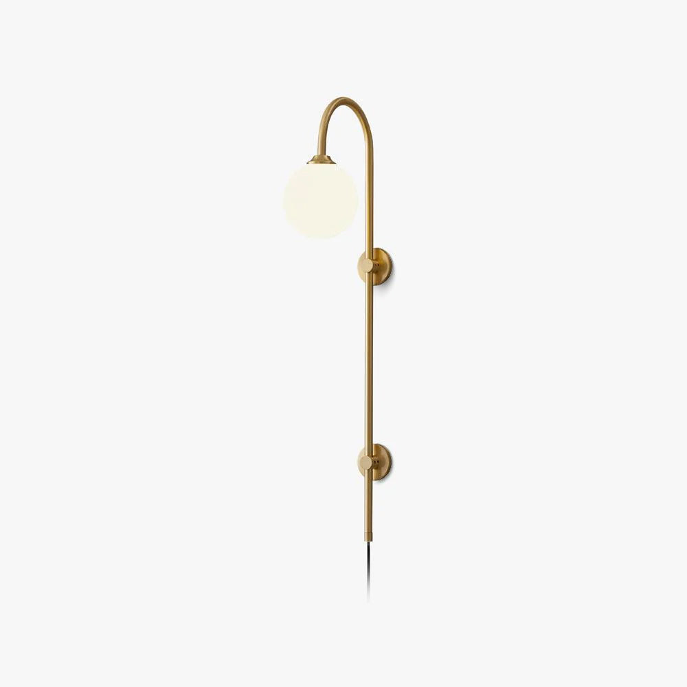 Solenne Globe Brass Plug-in Wall Sconce