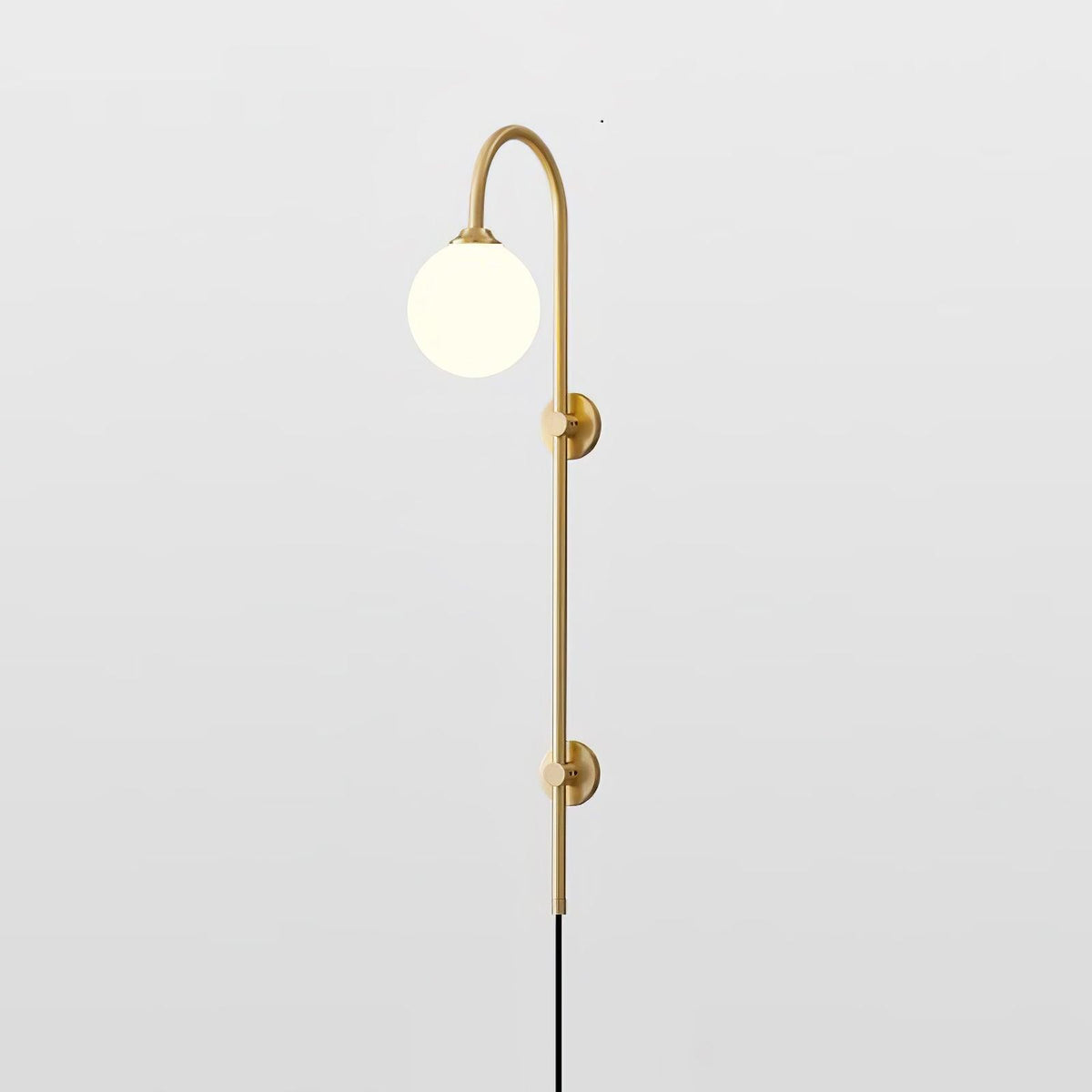 Solenne Globe Brass Plug-in Wall Sconce