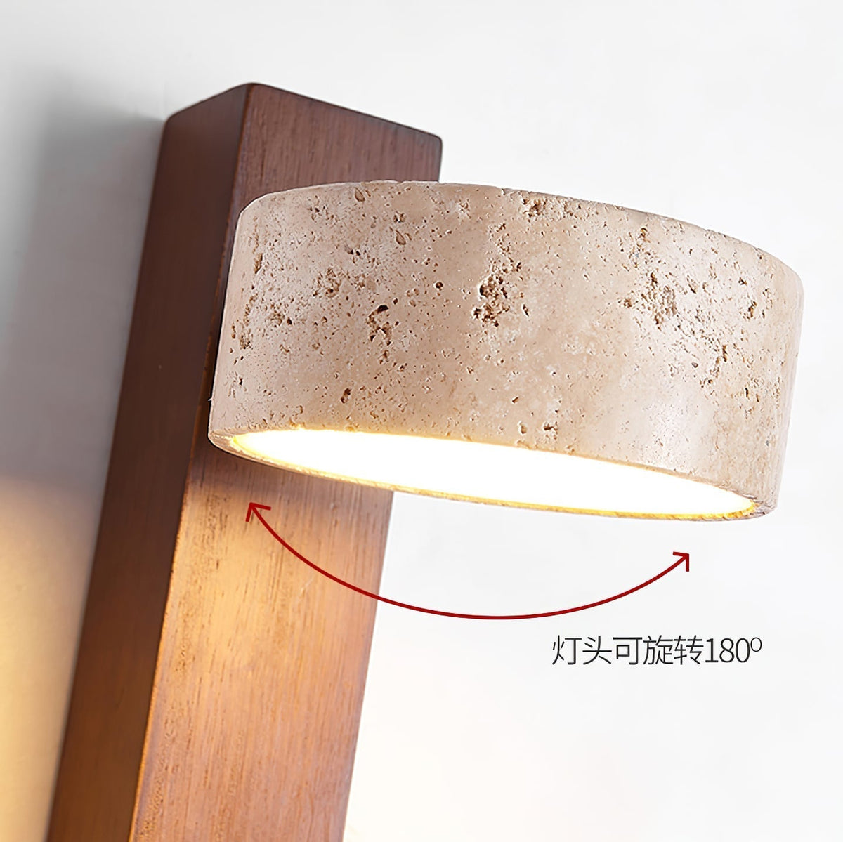 Tavalina Cylinder-Stack Travertine Wall Light