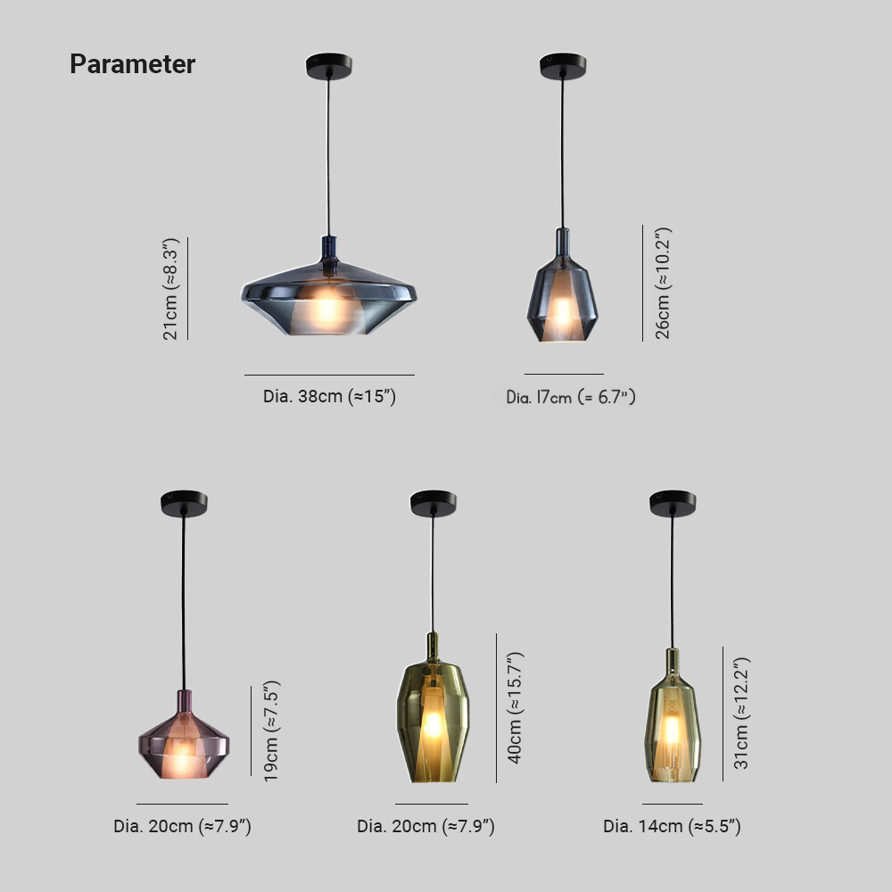 Pukudite Modern Glass Pendant Light Living Room