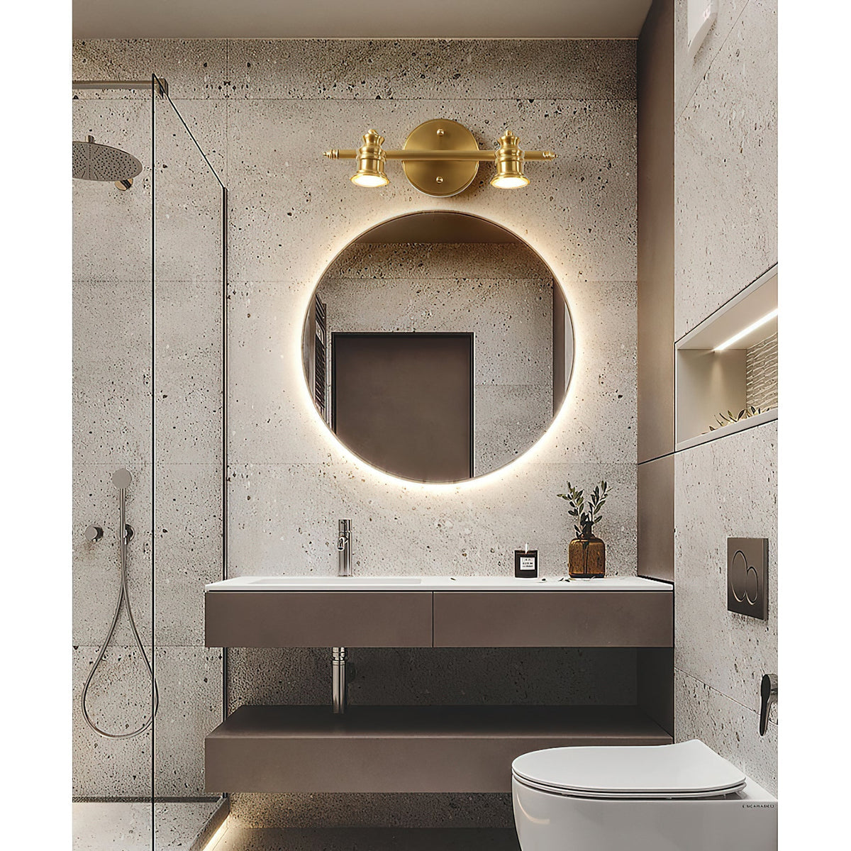 Corten Brass Wall Lamp