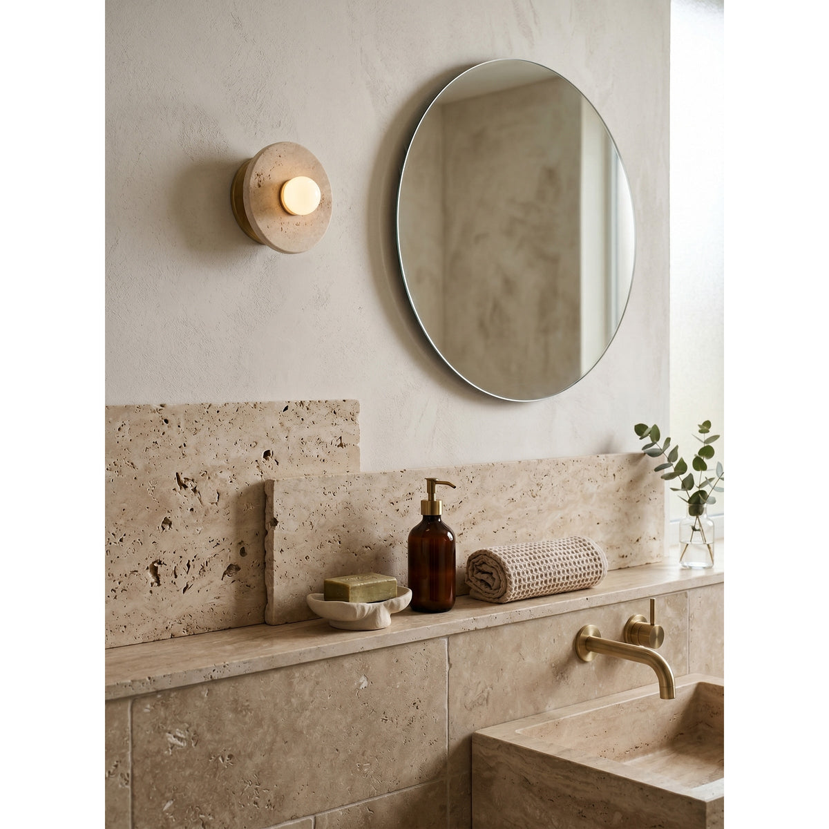 Valinella Travertine Wall Sconce