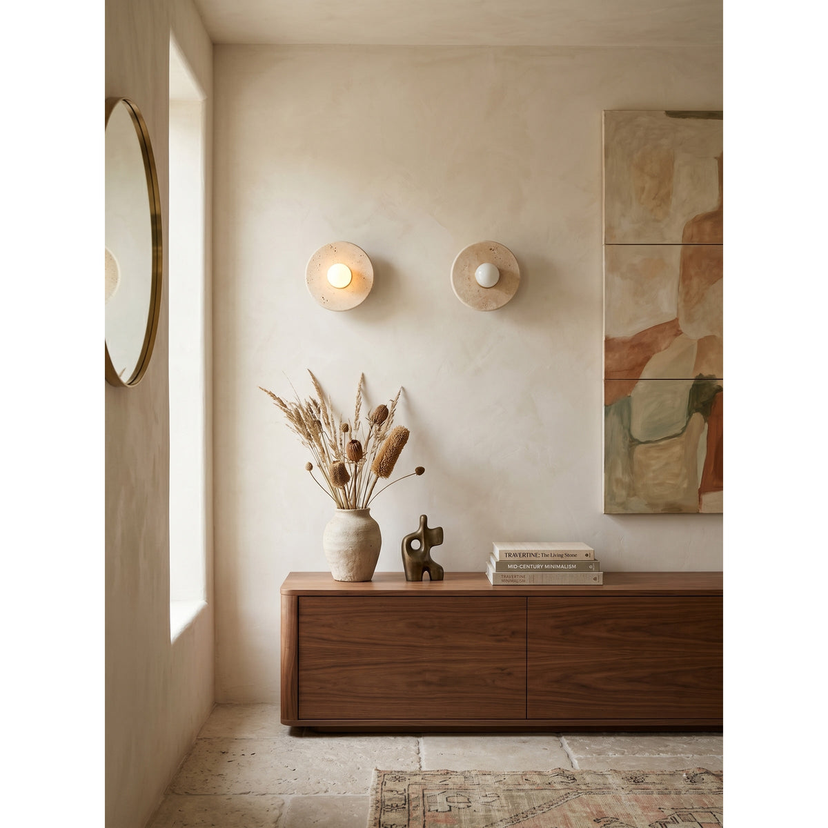 Valinella Travertine Wall Sconce