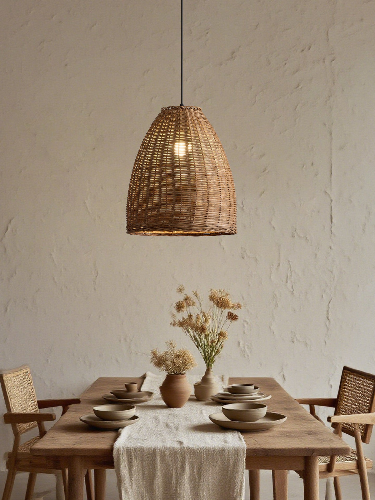 Jarrowcombe Woven Rattan Pendant Lamp