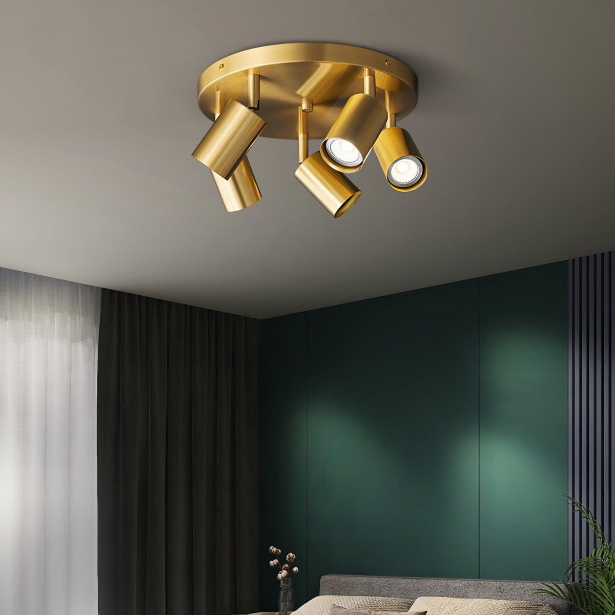 Quin Ceiling Lamp Cylinder Adjustable Contemporary