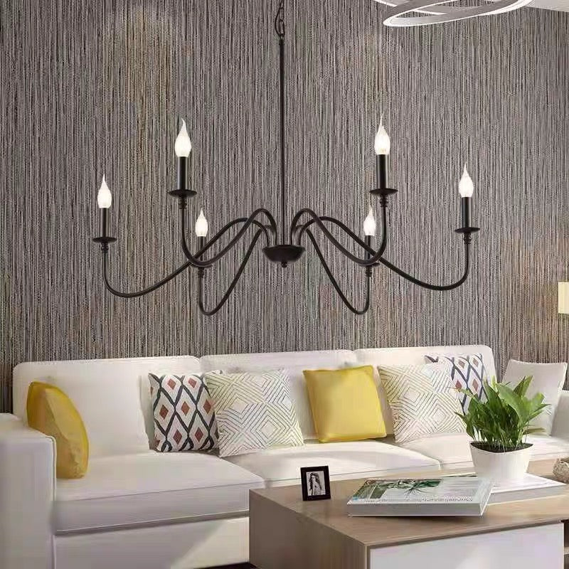 Zovisus Retro Vintage Candle Metal Chandelier