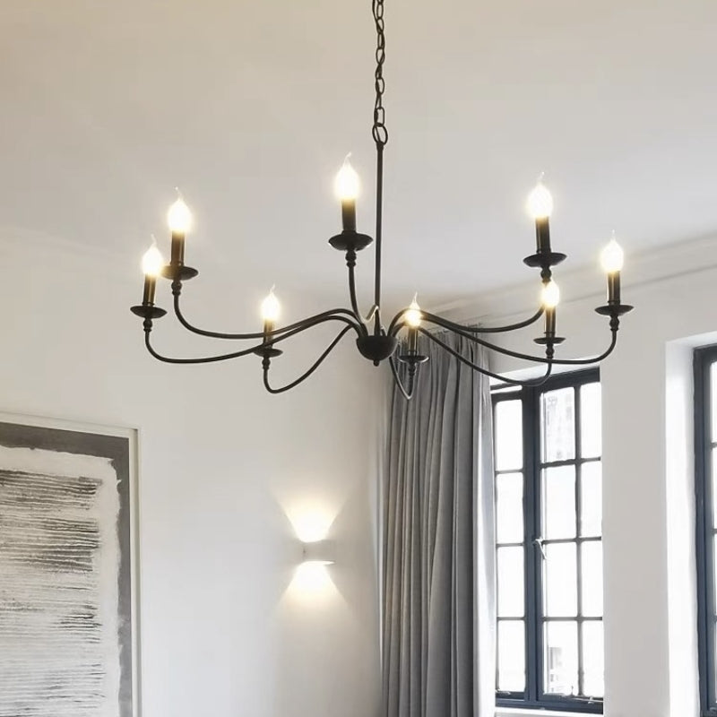 Zovisus Retro Vintage Candle Metal Chandelier