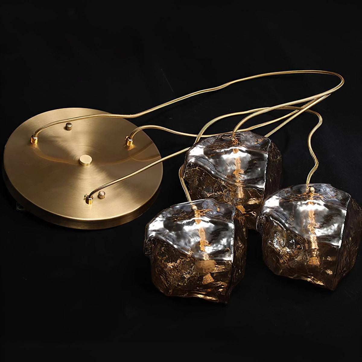 Jabeval Glass Pendant Light Brass