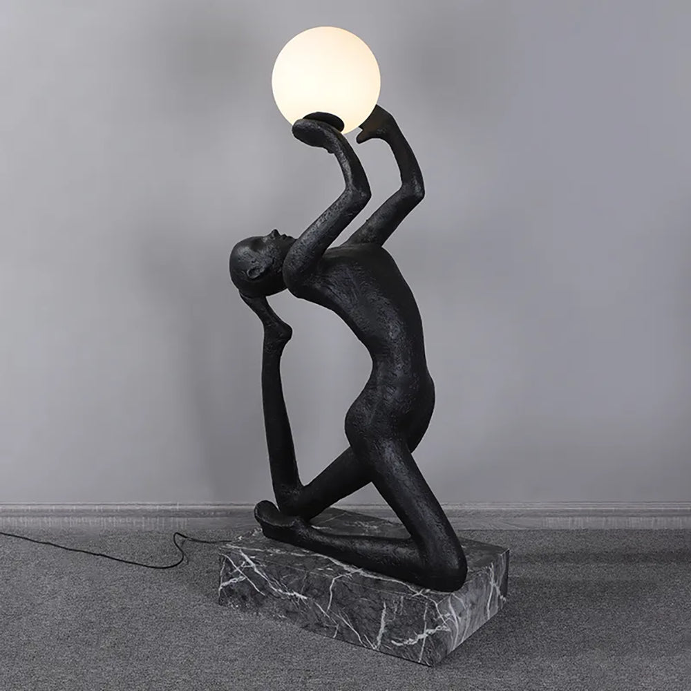 Evvinyra Contorted Black Floor Lamp