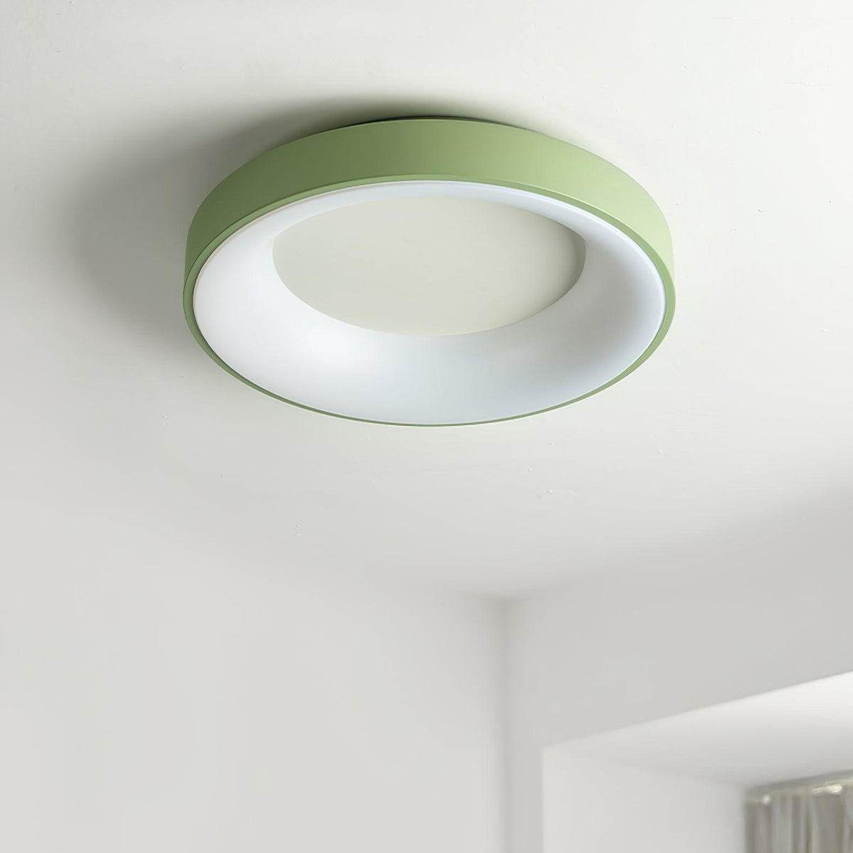 Jareth Ceiling Light Iron Contemporary Green Shade