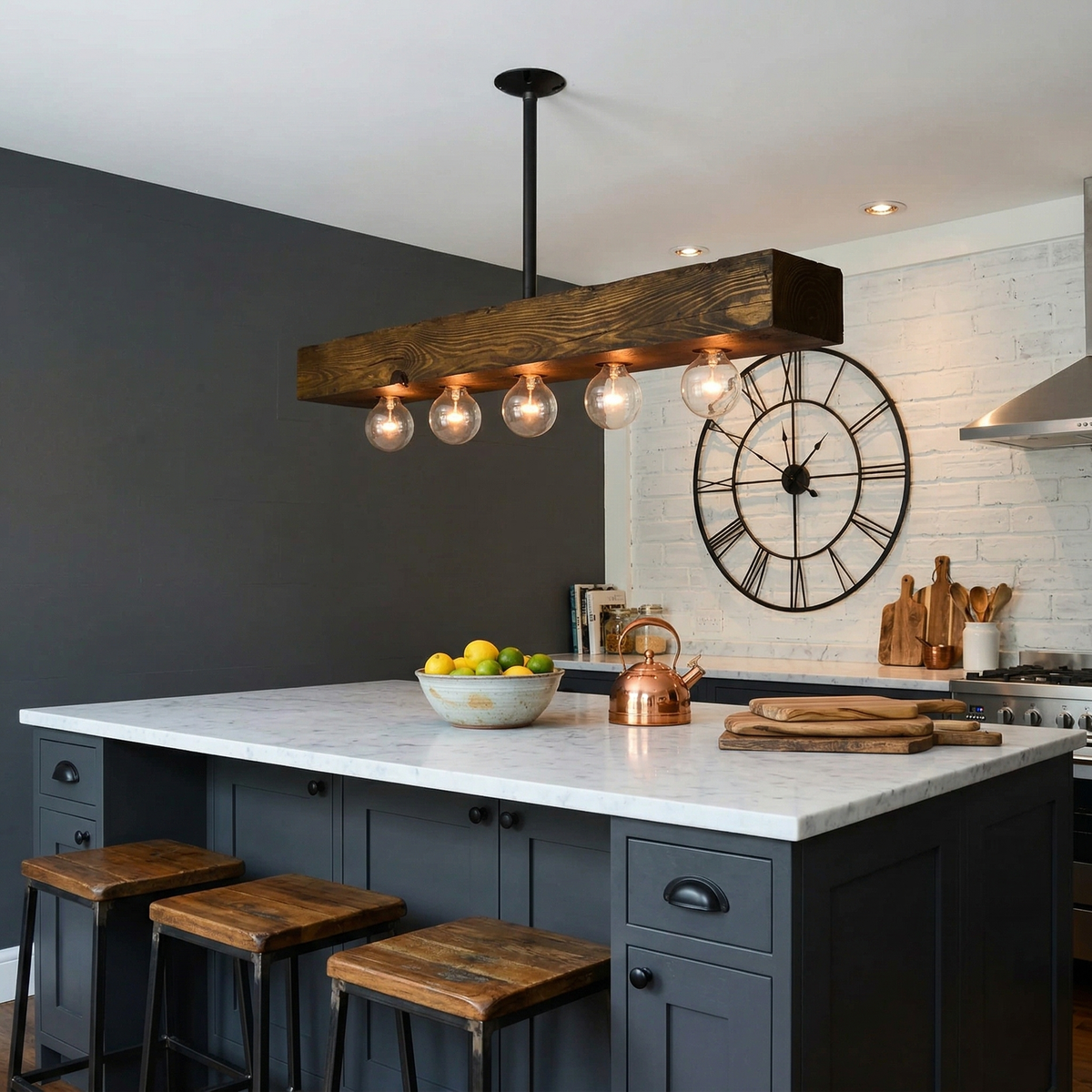Siraen Wood-beam Island Chandelier