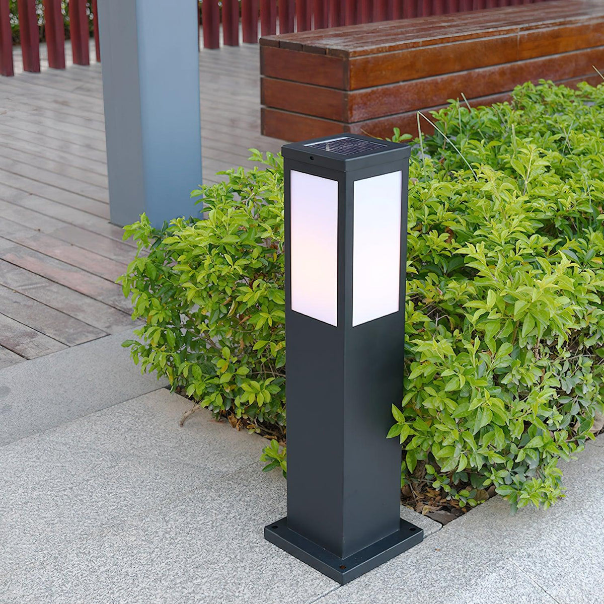 Saponed Bollard Solar Outdoor Light