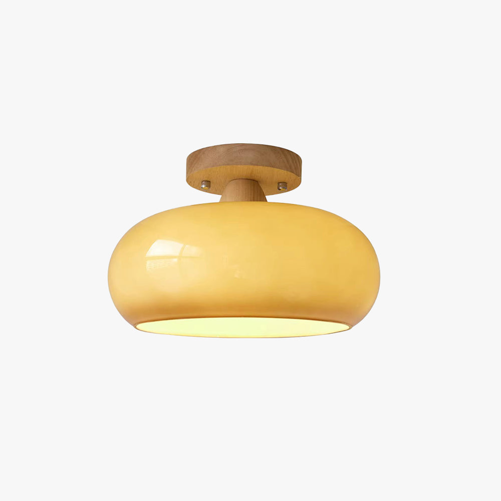 Charlotte Flush Mount Ceiling Light Wood-Relic Pieces