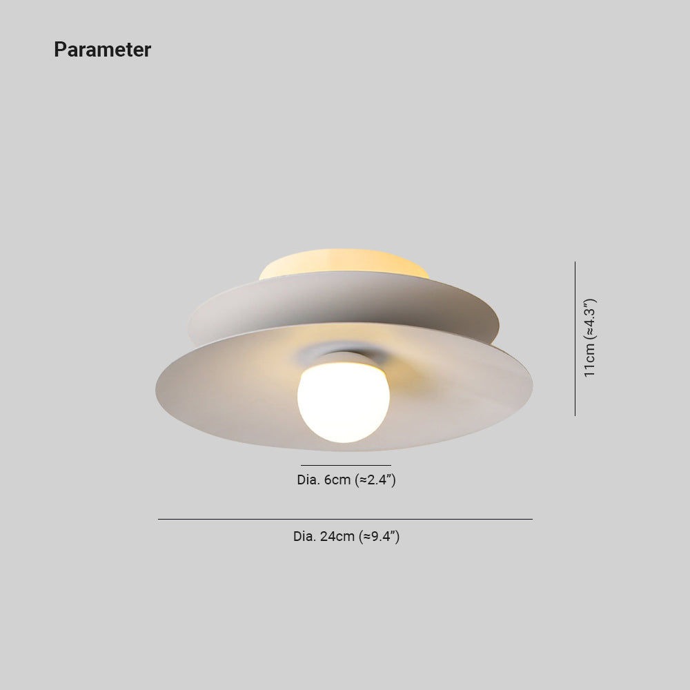 Mapegin Modern Flush Mount Ceiling Light White Red Black Metal Balcony
