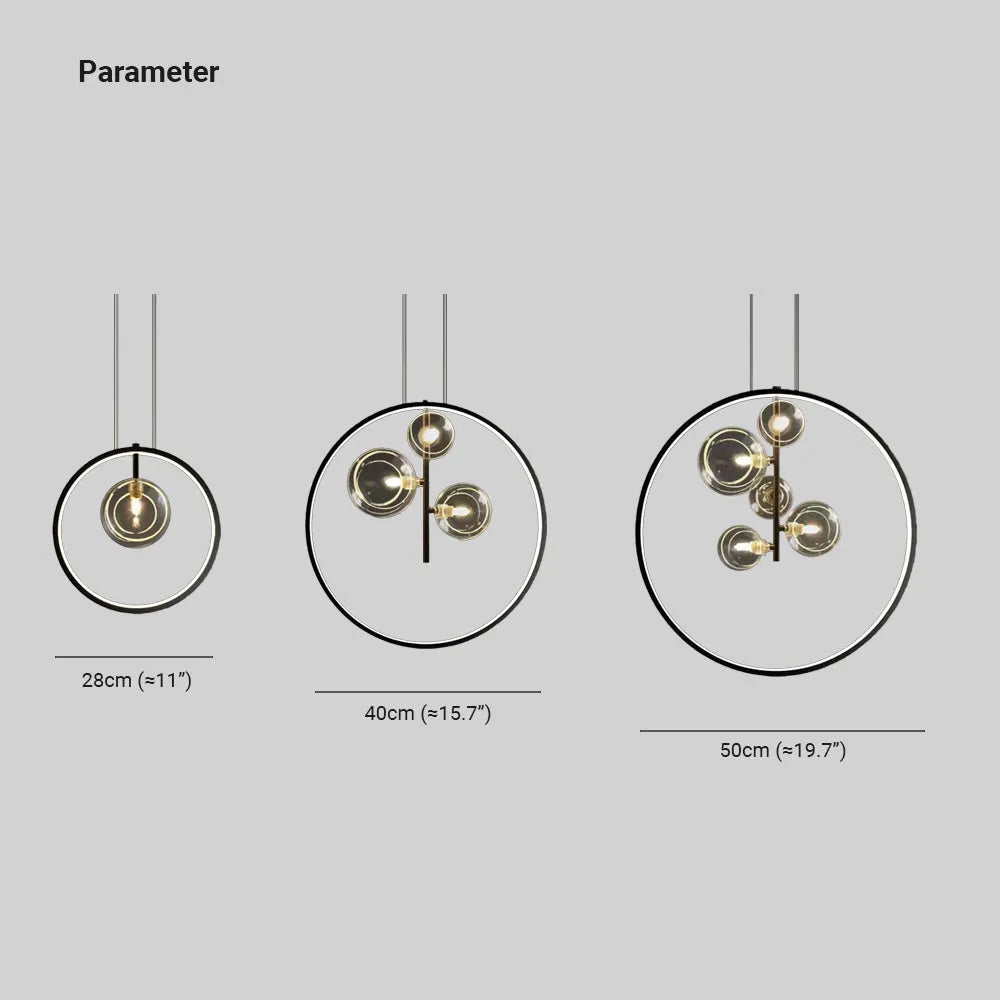 Nidibam Nordic Glass Bubbles LED Modern Pendant Light for Dining Room
