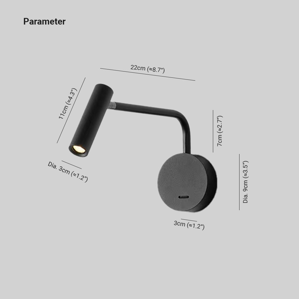 Rupisan Wall Lamps Swing Arm Modern, LED Spotlight Corridor