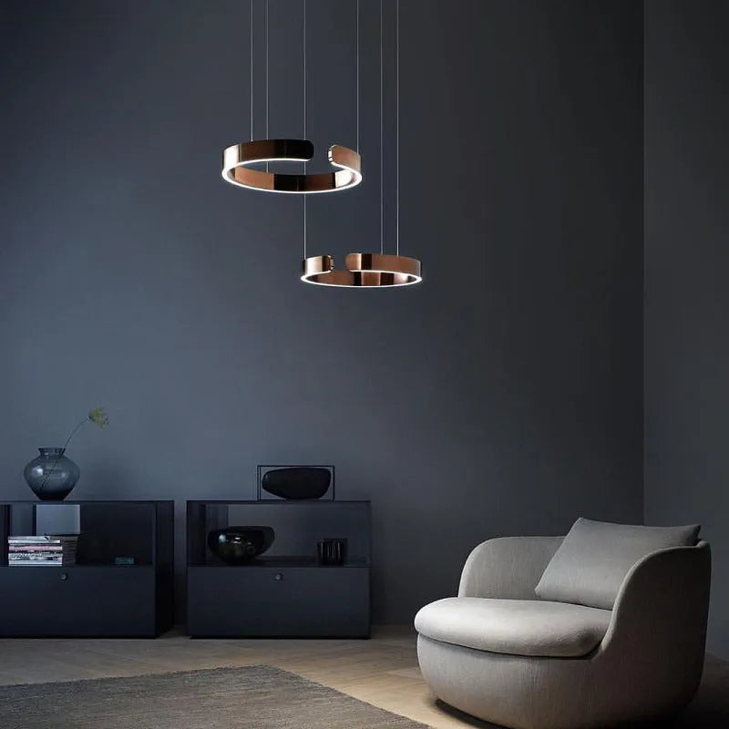 Soriel Pendant Light Luxury Minimalist LED Ring-Relic Pieces