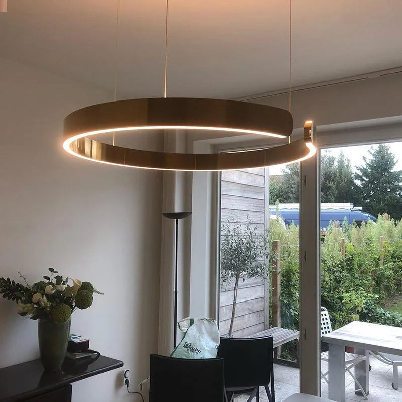Soriel Pendant Light Luxury Minimalist LED Ring-Relic Pieces